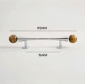 Silver geometric bar handle for kitchen bedroom or bathroom makeover/mid century drawer pull/bright coloured door furniture/stone door knob