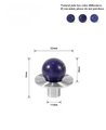 Round colourful semi precious stone ball and brass drawer pull/bright gemstone cabinet handle/Retro style door knob/mcm brass drawer handle