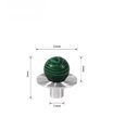 Round colourful semi precious stone ball and brass drawer pull/bright gemstone cabinet handle/Retro style door knob/mcm brass drawer handle