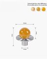 Round colourful semi precious stone ball and brass drawer pull/bright gemstone cabinet handle/Retro style door knob/mcm brass drawer handle
