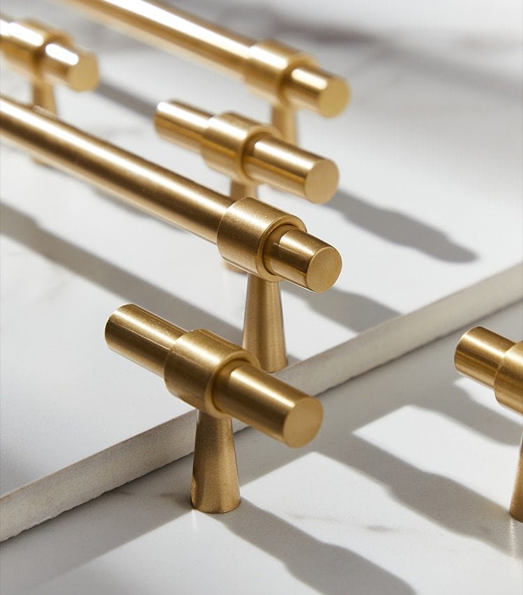 Silky gold brass cabinet bar handle/solid brass drawer pull/gold cabinet pull/Brass furniture hardware/classic door handle/kitchen hardware