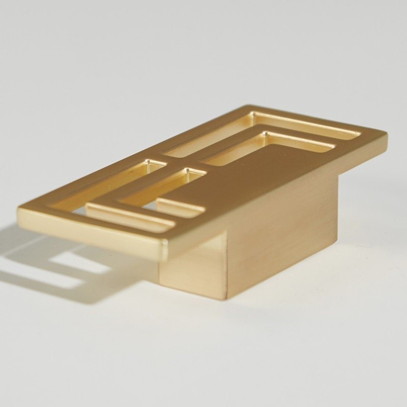 Geometric square design cabinet drawer pull/contemporary rectangle cabinet handle/modern furniture hardware/mid century modern drawer pull