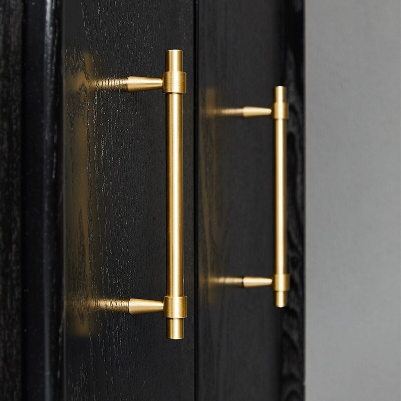 Silky gold brass cabinet bar handle/solid brass drawer pull/gold cabinet pull/Brass furniture hardware/classic door handle/kitchen hardware