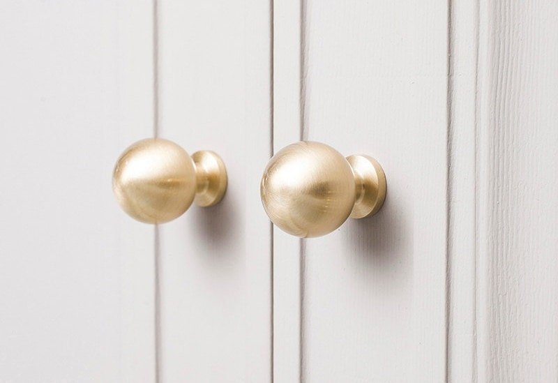 Two classic styles of solid brass knobs/gold Cabinet Pull/metal Door Knob/gold drawer pull/furniture hardware/ upcycling/cabinet renovation