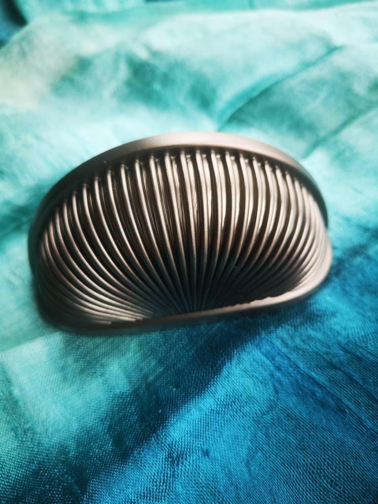 Gunmetal grey clam shell drawer pull/Gray cup shaped cabinet pull/Semi circle dark grey clam shell door handle/gunmetal kitchen hardware