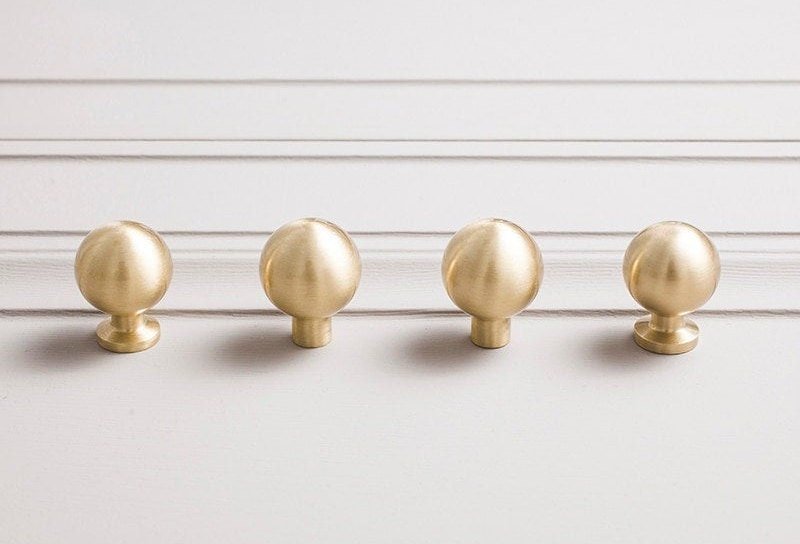 Two classic styles of solid brass knobs/gold Cabinet Pull/metal Door Knob/gold drawer pull/furniture hardware/ upcycling/cabinet renovation