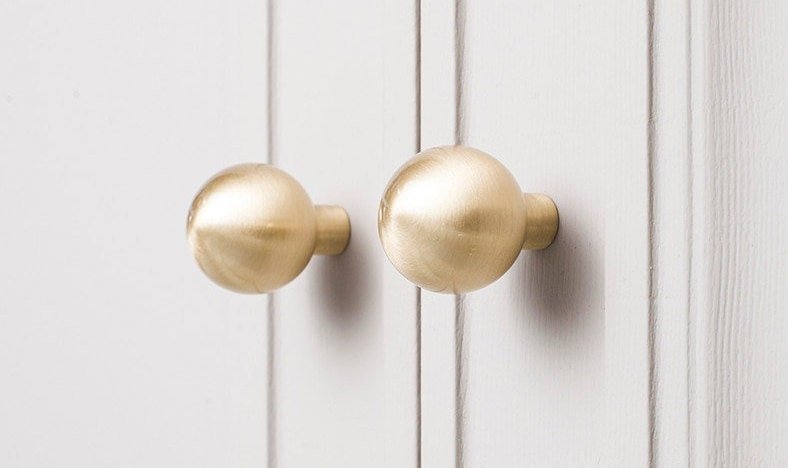 Two classic styles of solid brass knobs/gold Cabinet Pull/metal Door Knob/gold drawer pull/furniture hardware/ upcycling/cabinet renovation