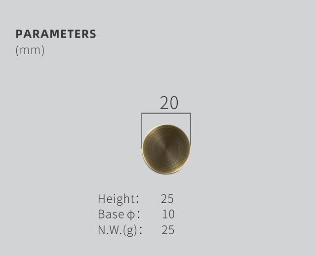 Classic brushed brass button door handle/round gold, bronze or black Cabinet Pull/metal furniture hardware/round brass drawer knob/door knob