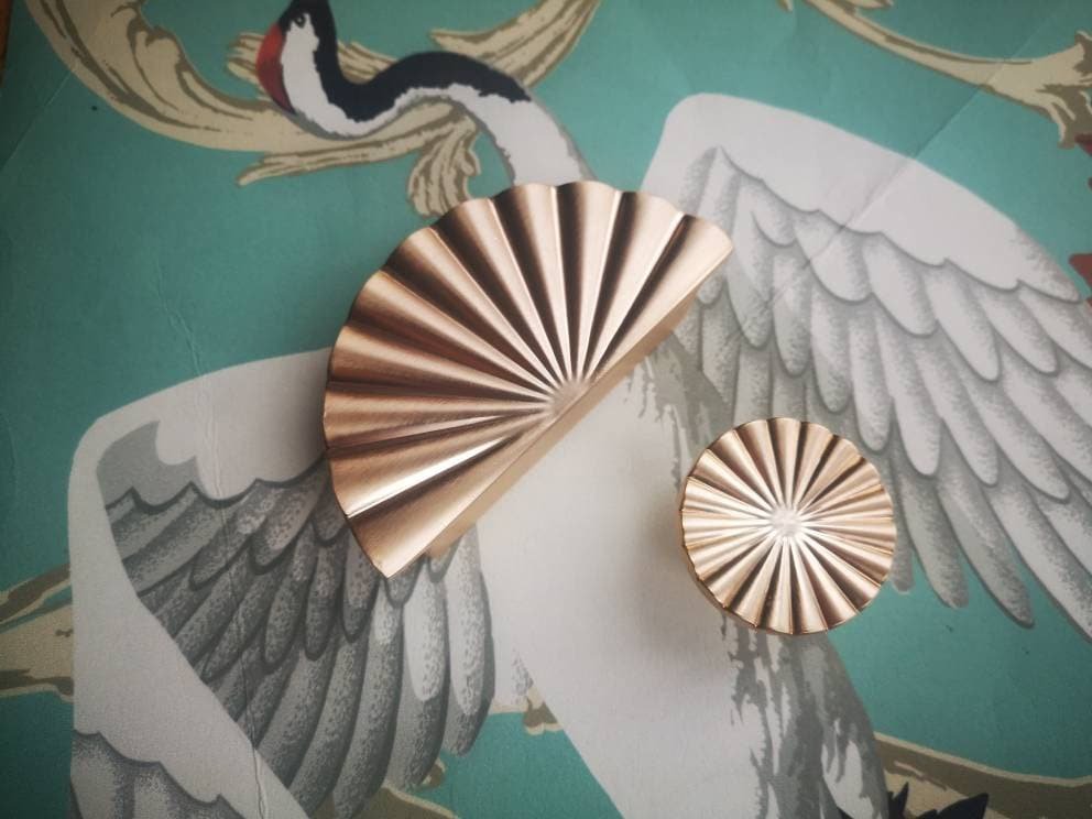 Matte Gold sun ray design Cabinet Pull/art deco drawer pull/door handle/ furniture hardware/kitchen handles/home improvement/cabinet handle