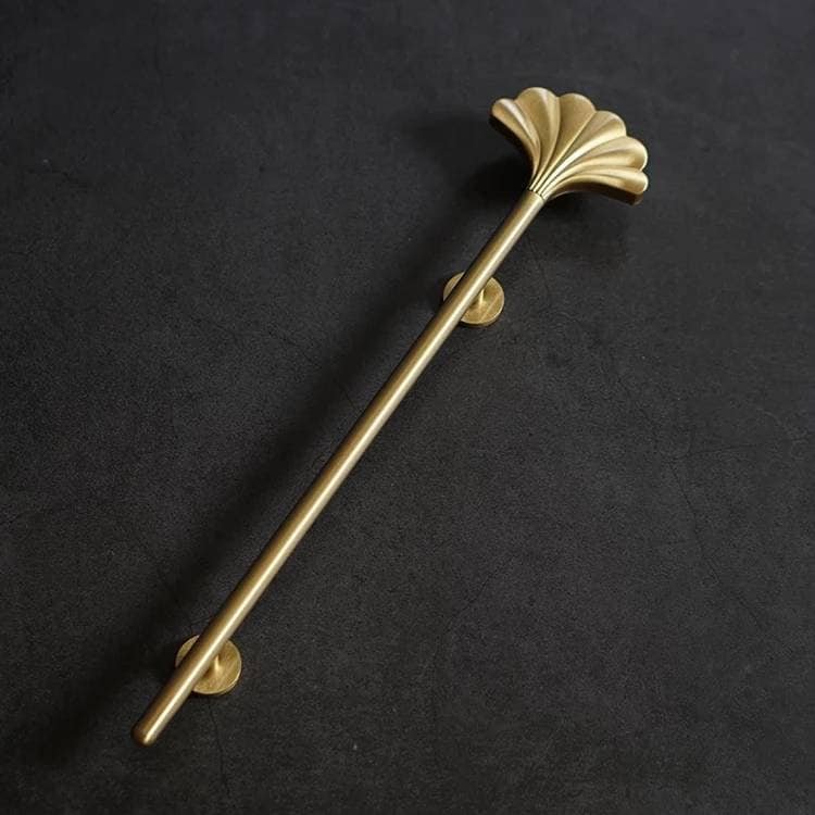 Gold cabinet bar handle with art nouveau style radiating fan pattern/long drawer pull/wardrobe door handle/home improvement/door handle