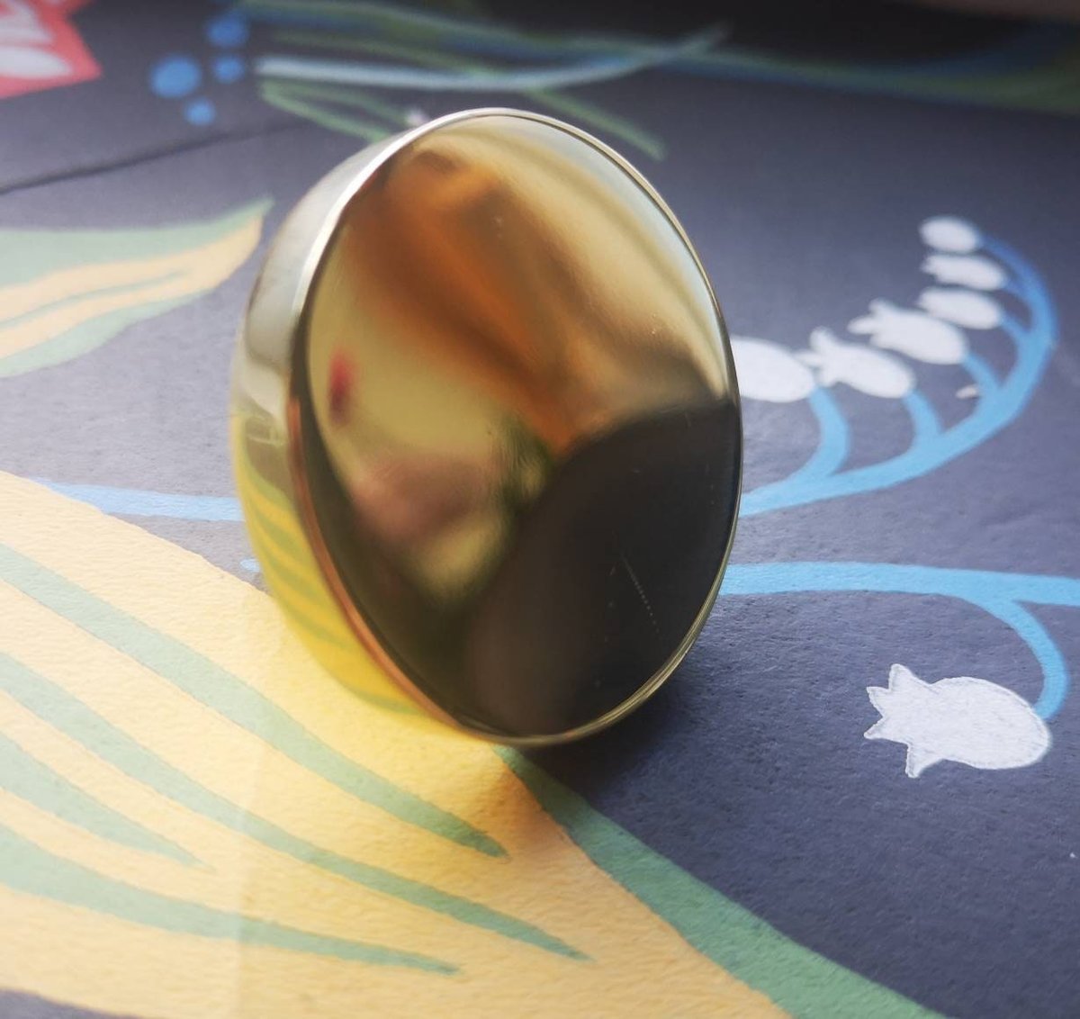Round shiny gold brass cabinet handle/button shaped shiny gold cabinet pull/classic shiny gold door knob/gold furniture hardware/IKEA hack