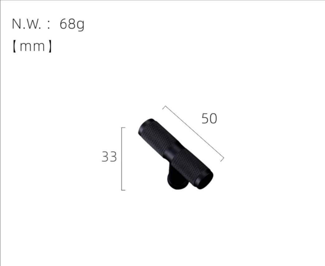 Black knurled texture bar handle/Matte black cabinet handle with grip texture/Black drawer pull for kitchen/Matte black knurled door handle