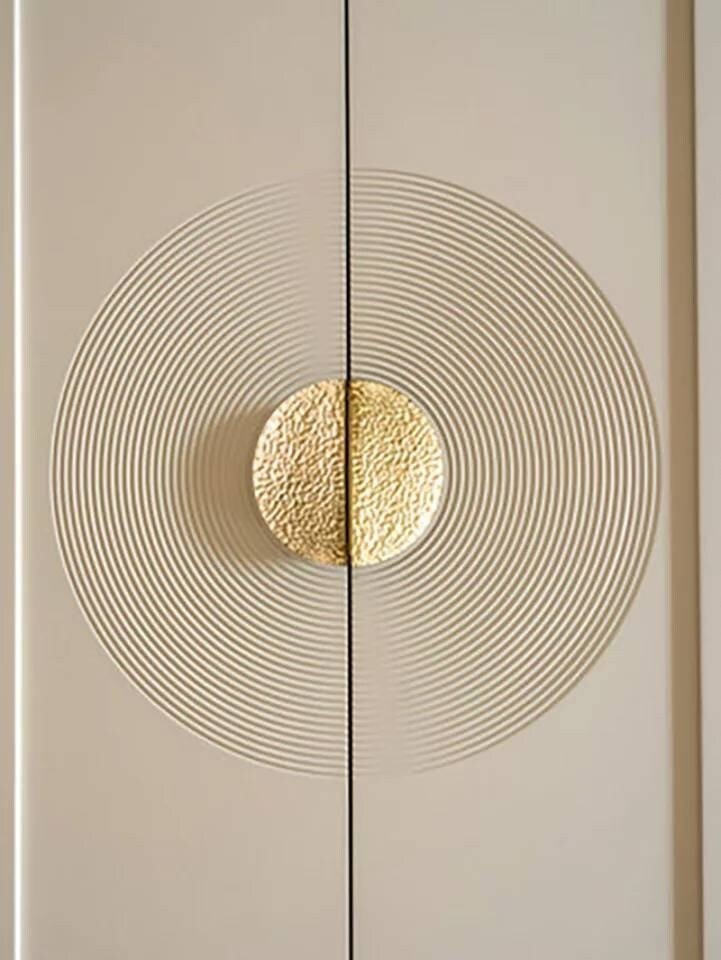 1 Pair of hammered brass semi circle handles/ 2 x demi lune drawer pulls/large cabinet handles/large gold textured metal semi circle handles