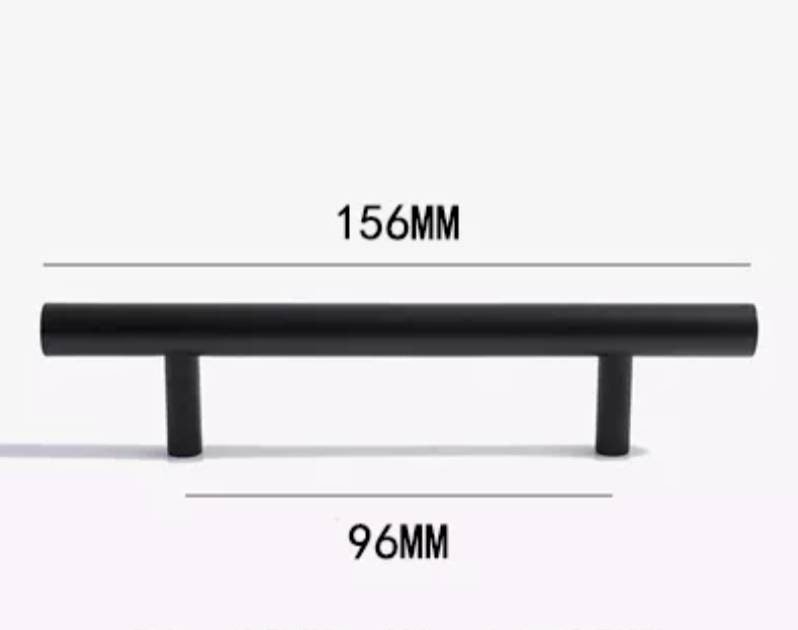 Matte black solid brass cabinet bar handle/Matte black brass drawer pull/Black kitchen hardware/Modern furniture hardware/black door handle