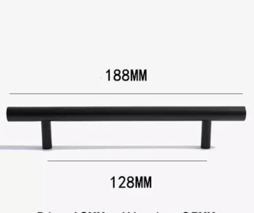 Matte black solid brass cabinet bar handle/Matte black brass drawer pull/Black kitchen hardware/Modern furniture hardware/black door handle