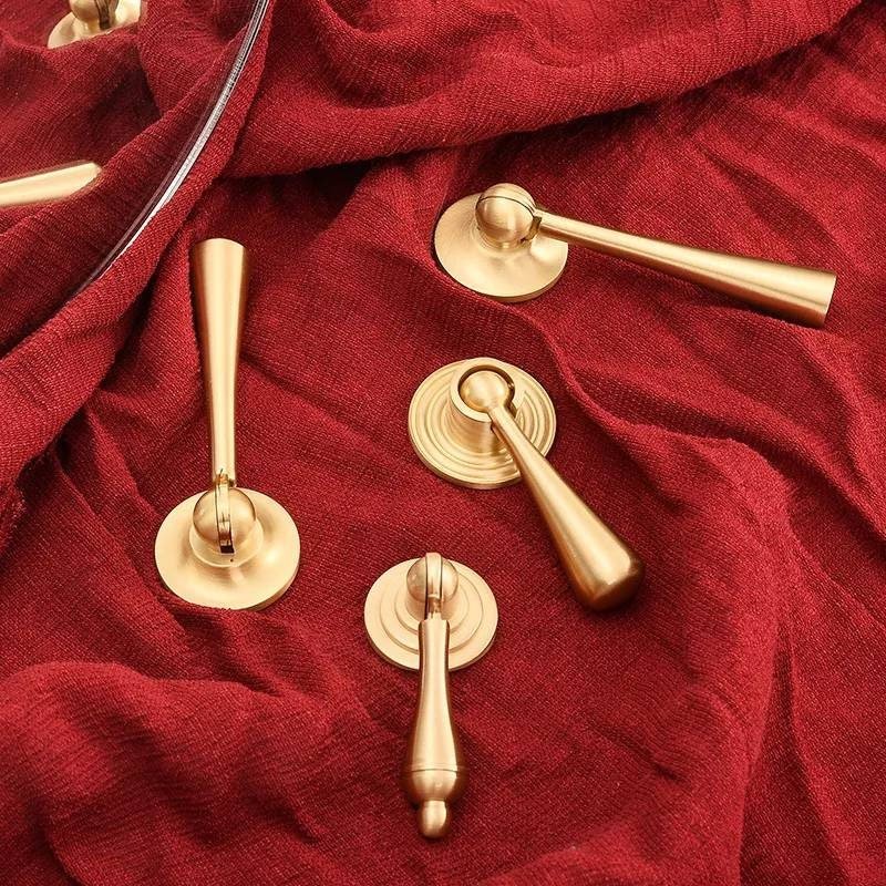 Large gold brass drop drawer pull/Brass drop cabinet handle/classic style drop door knob/gold furniture hardware/dressing table handle