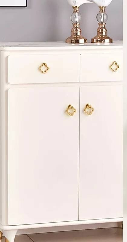 Gold brass clover shaped drop drawer pull/Gold brass gothic style cabinet handle/Four leaf clover shape door handle/Gold brass hardware