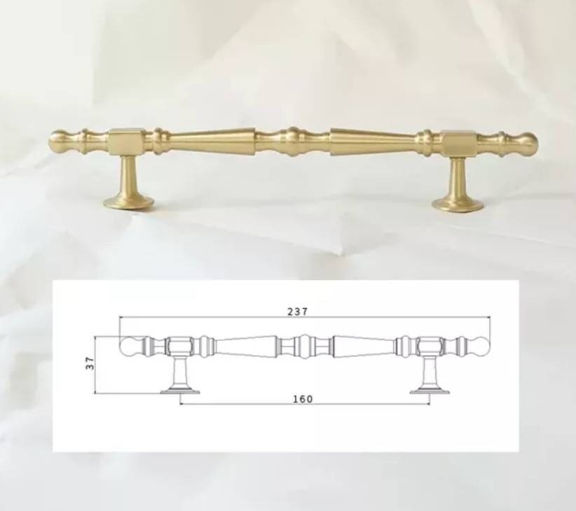 Matte gold geometric shapes bar handle/Gold brass cabinet pull/Brass kitchen door handle/Bar drawer pull/furniture hardware/home improvement