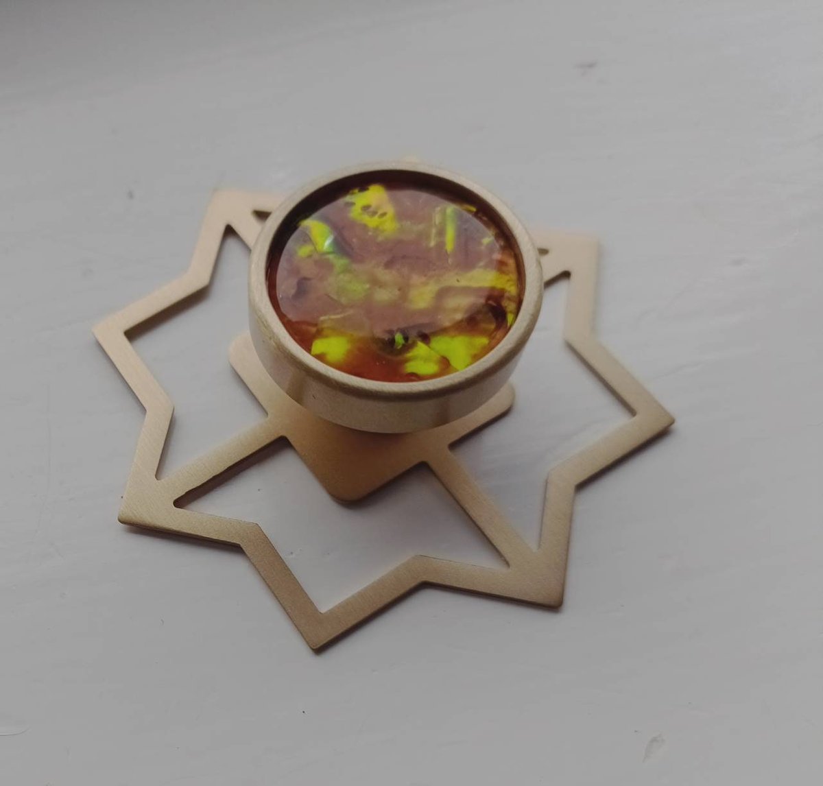 Star shaped geometric pattern backplate for drawer handles/Gold or Silver back plates for cabinet pulls/Modern star gold or nickel backplate