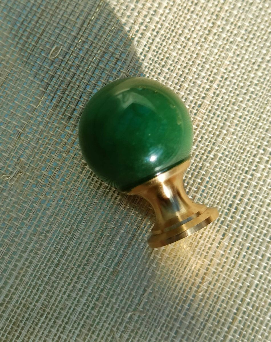 Semi precious stone ball drawer knob/stone drawer pull/crystal ball cabinet pull/gemstone handle/Bright coloured stone hardware/Mineral knob
