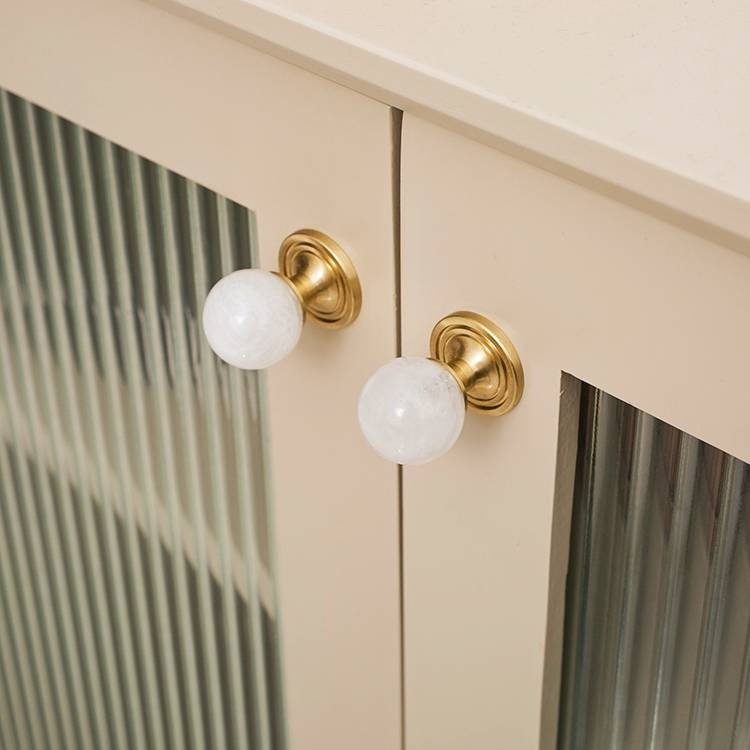 Gold scroll shaped cabinet handle with crystal detail/Solid brass and gem drawer pull/Crystal door handle/wardrobe handle/Stone door knob