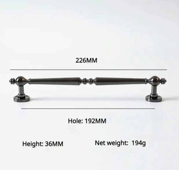 Shiny black traditional shaped bar handle/Black brass cabinet pull/kitchen door handle/Bar drawer pull/furniture hardware/home improvement