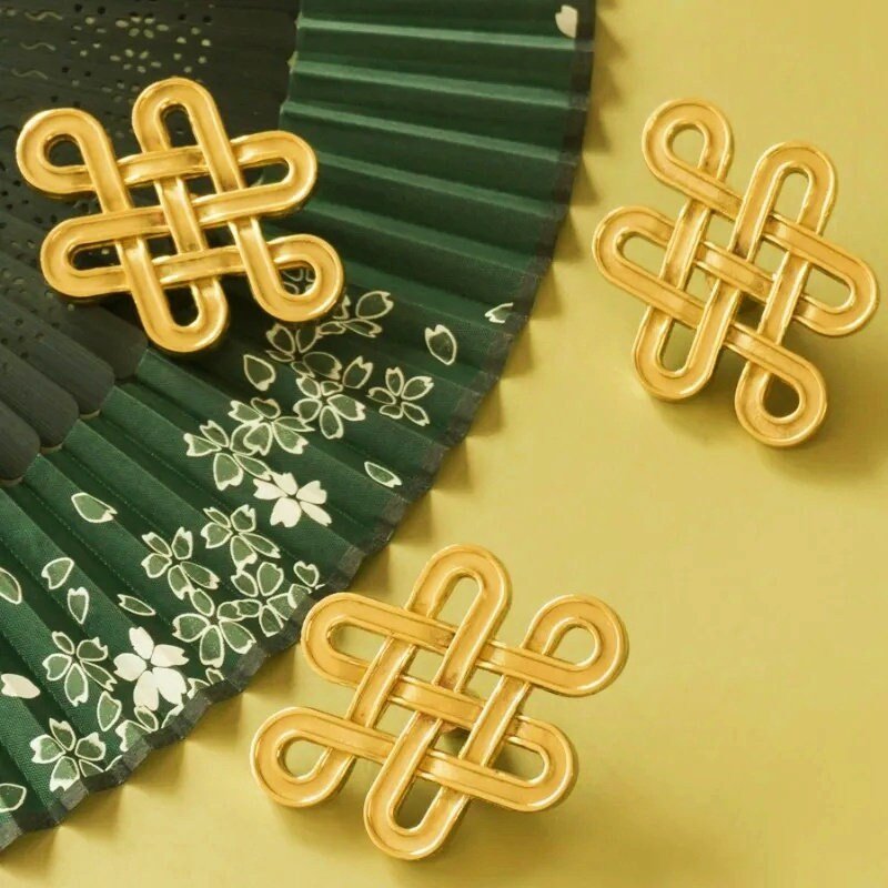 A Pair of gold brass celtic knot style solid brass handles/Brass infinity sign cabinet pulls/Intricate knot design door knob/brass hardware
