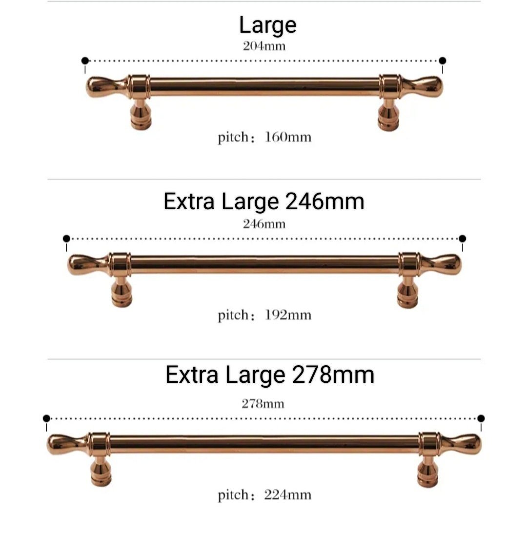 Rose gold cabinet bar handles/Sleek shiny copper cabinet Pull/Modern rose gold door handle/Brass furniture hardware/Kitchen drawer handle