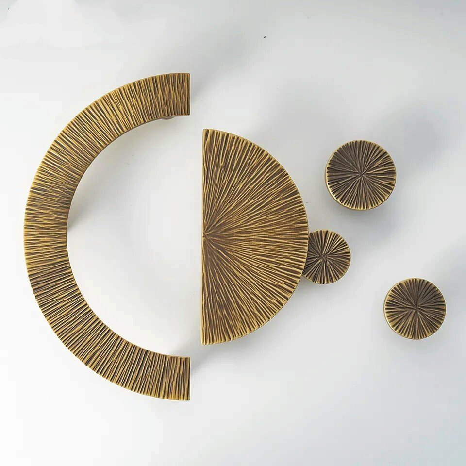 Bronze semi circle handle/Brass demi lune drawer pull/kitchen hardware/large cabinet handle/Aged brass wardrobe door handle/home improvement