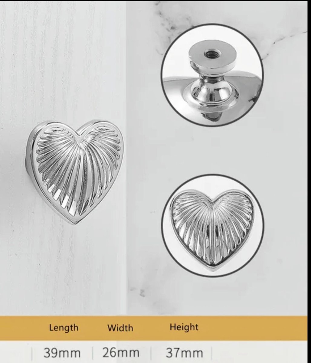 Love Heart Shaped Cabinet Pull/Gold, Silver or Bronze Heart Door Handle/Gold Heart Drawer Knob/Brass Furniture Hardware/Silver Drawer Handle