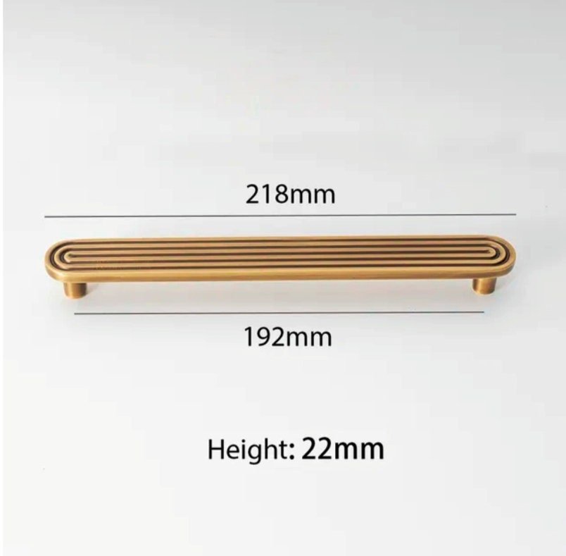 Aged brass retro pattern bar handle/Bronze brass bar handle/gold echo pattern drawer pull/kitchen furniture hardware/mid century modern