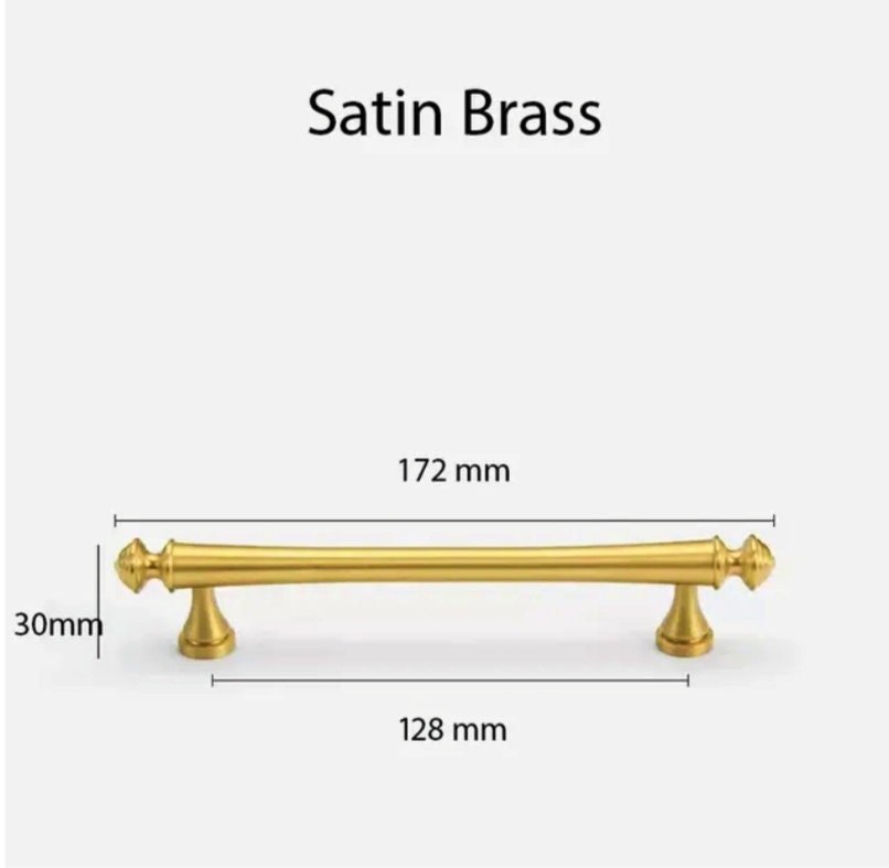 Matte gold French style cabinet bar handle/Unusual matte gold ball design cabinet drawer pull/Gold furniture hardware/Brass kitchen hardware