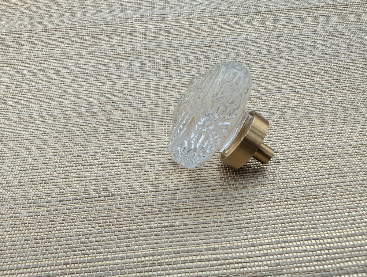 Antique style decorative glass door knobs/Vintage style glass cabinet handles/IKEA hack drawer pull/Decorative glass door handle/Ornate knob