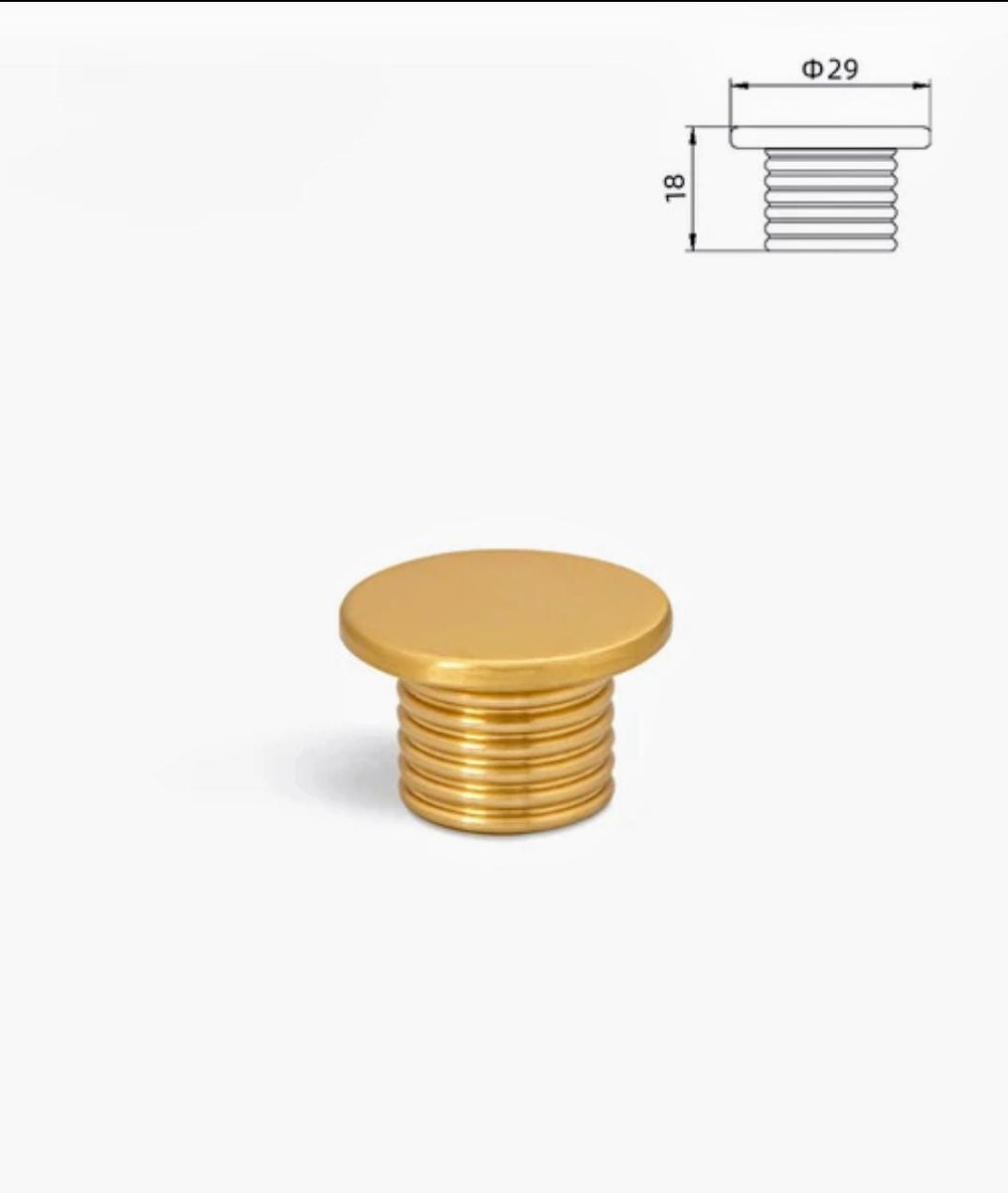 Industrial chic drawer pull/Gold or Silver solid brass cabinet knob/Brass screw design door knob/Man cave brass hardware/Classic drawer knob