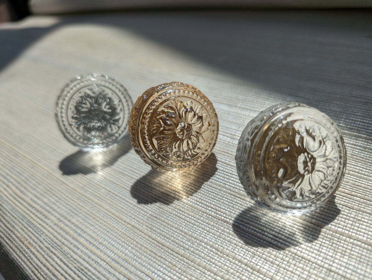 Antique style decorative glass door knobs/Vintage style glass cabinet handles/IKEA hack drawer pull/Decorative glass door handle/Ornate knob