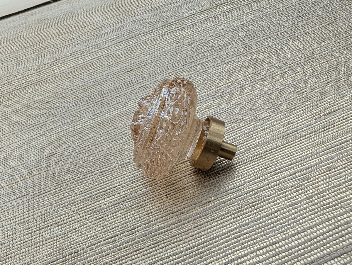 Antique style decorative glass door knobs/Vintage style glass cabinet handles/IKEA hack drawer pull/Decorative glass door handle/Ornate knob