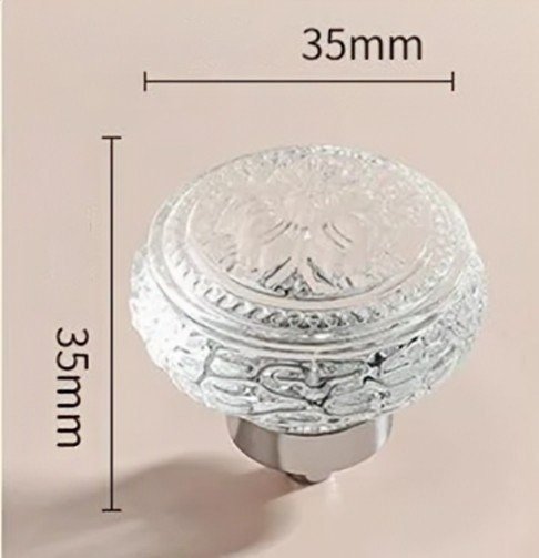Antique style decorative glass door knobs/Vintage style glass cabinet handles/IKEA hack drawer pull/Decorative glass door handle/Ornate knob