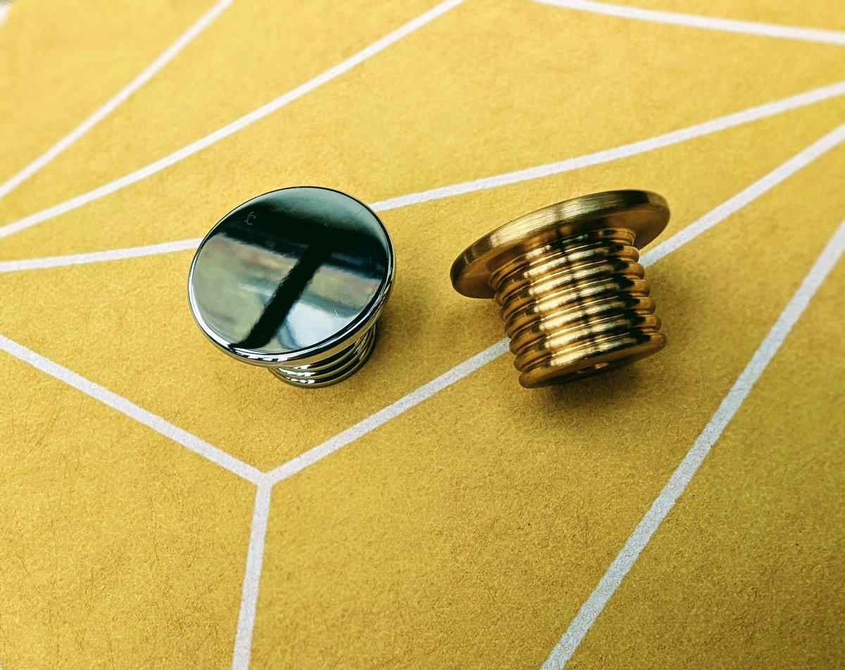 Industrial chic drawer pull/Gold or Silver solid brass cabinet knob/Brass screw design door knob/Man cave brass hardware/Classic drawer knob