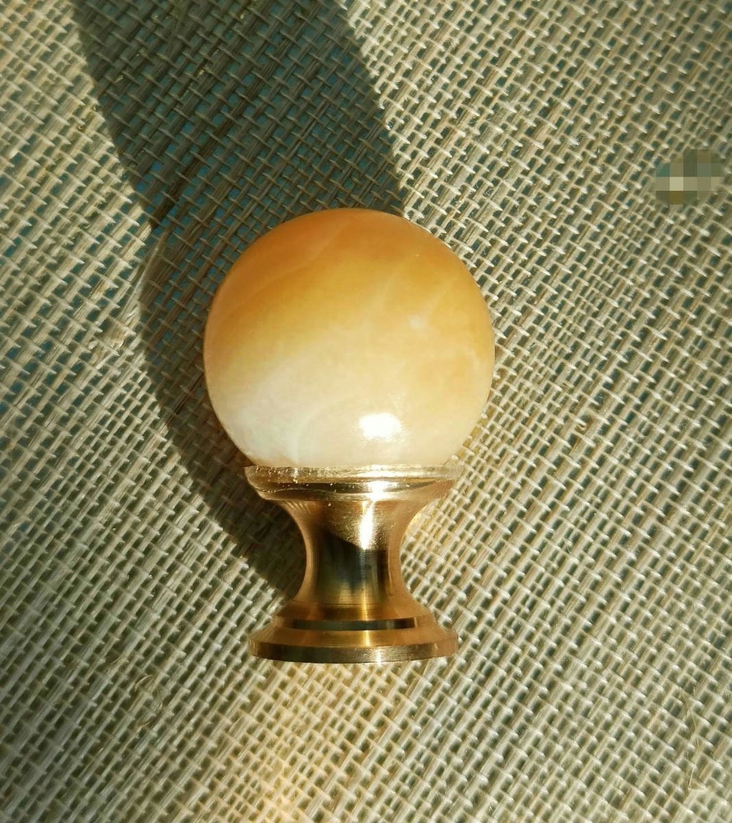 Semi precious stone ball drawer knob/stone drawer pull/crystal ball cabinet pull/gemstone handle/Bright coloured stone hardware/Mineral knob