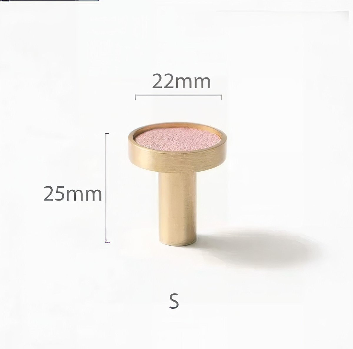 Baby pink Leather and Brass cabinet handle/Leather drawer pull/Light Pink door handle/Leather door knob/Leather handle/Leather hardware