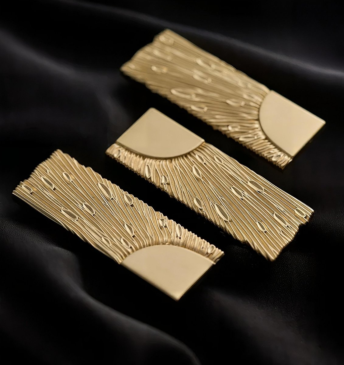 Gold brass sunray design rectangle bar handles/Gold sun ray drawer pull/kitchen cabinet handles/Brass door handles/Bronze furniture hardware