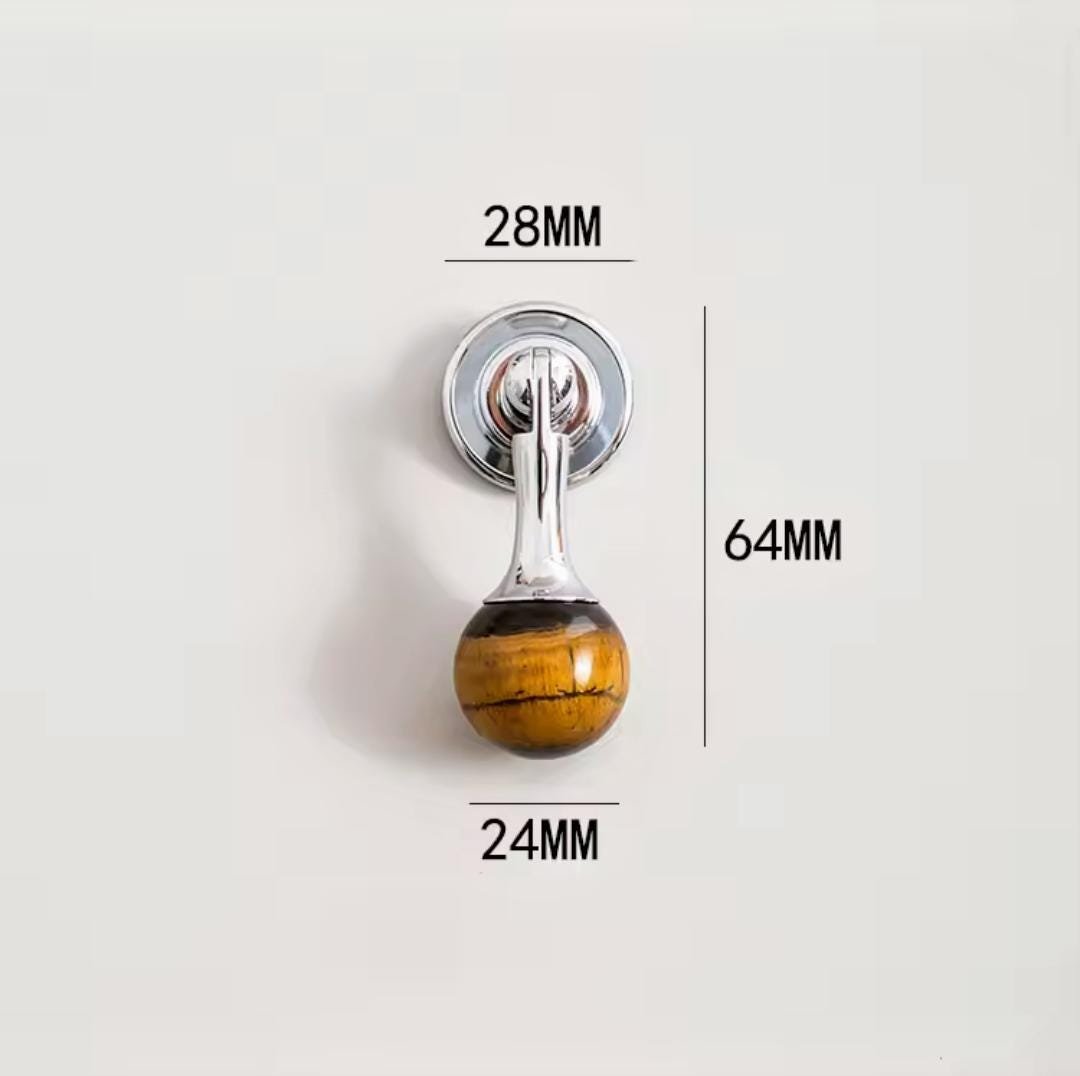 Silver geometric bar handle for kitchen bedroom or bathroom makeover/mid century drawer pull/bright coloured door furniture/stone door knob