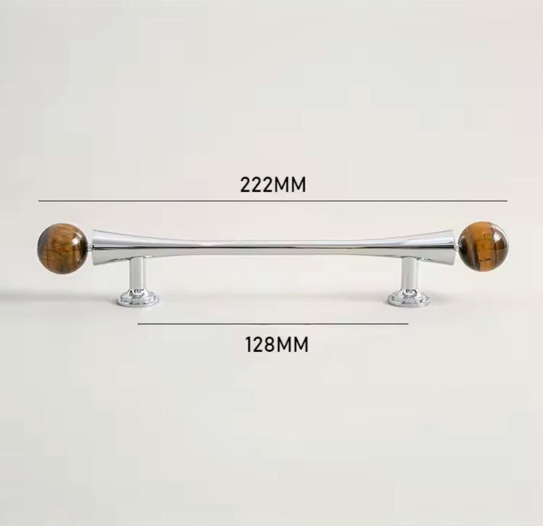 Silver geometric bar handle for kitchen bedroom or bathroom makeover/mid century drawer pull/bright coloured door furniture/stone door knob