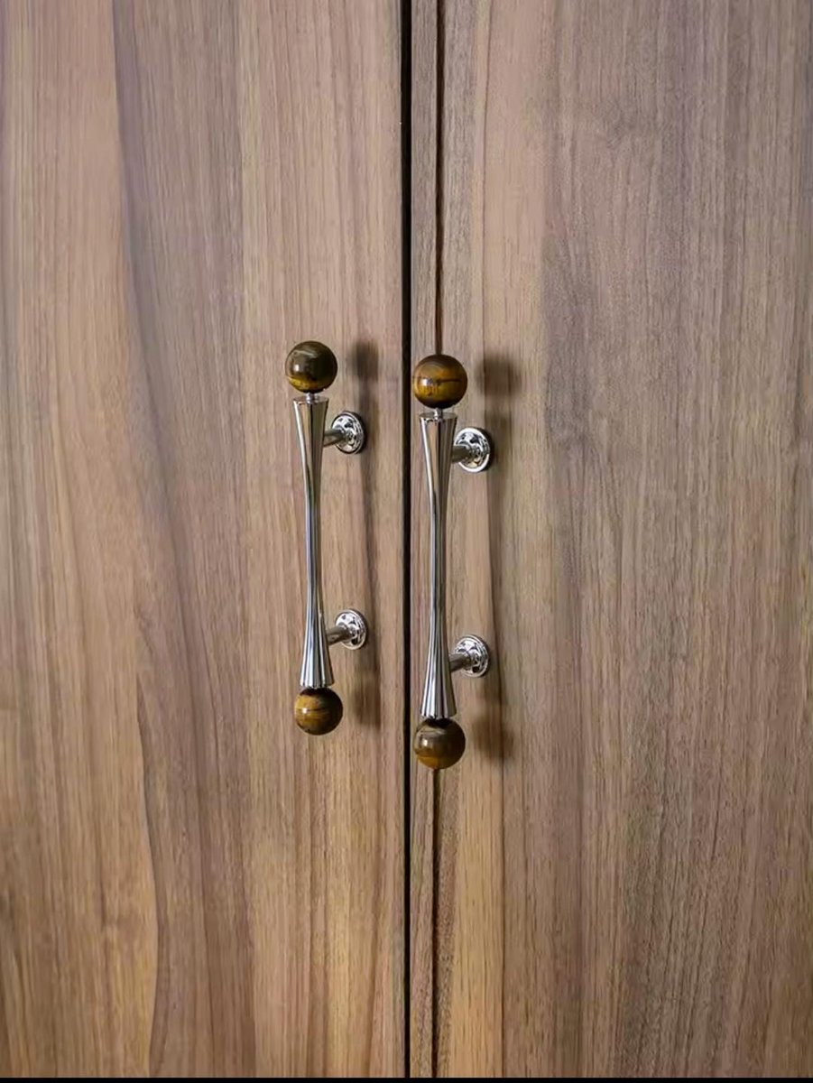 Silver geometric bar handle for kitchen bedroom or bathroom makeover/mid century drawer pull/bright coloured door furniture/stone door knob