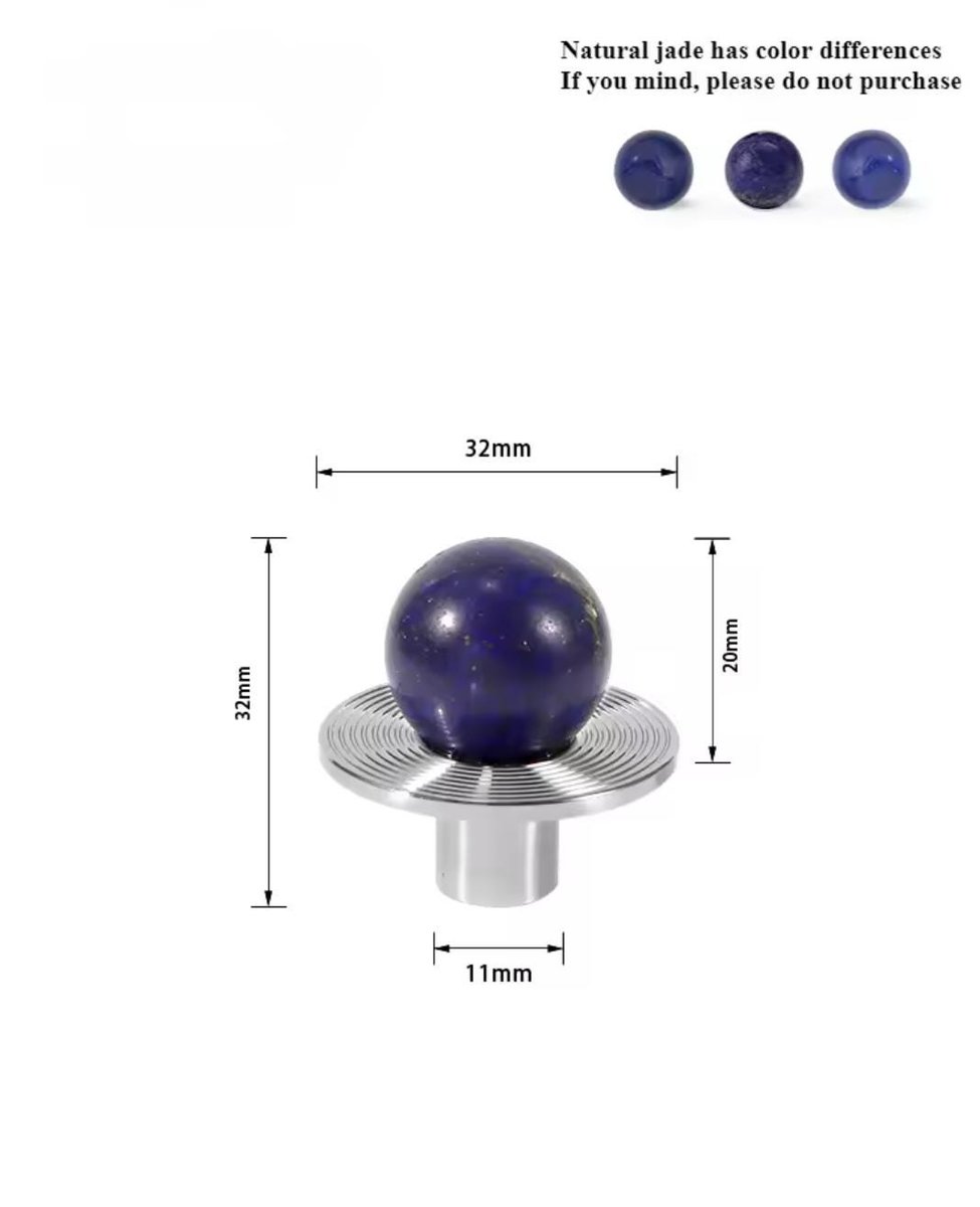 Round colourful semi precious stone ball and brass drawer pull/bright gemstone cabinet handle/Retro style door knob/mcm brass drawer handle