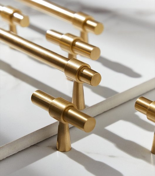 Silky gold brass cabinet bar handle/solid brass drawer pull/gold cabinet pull/Brass furniture hardware/classic door handle/kitchen hardware