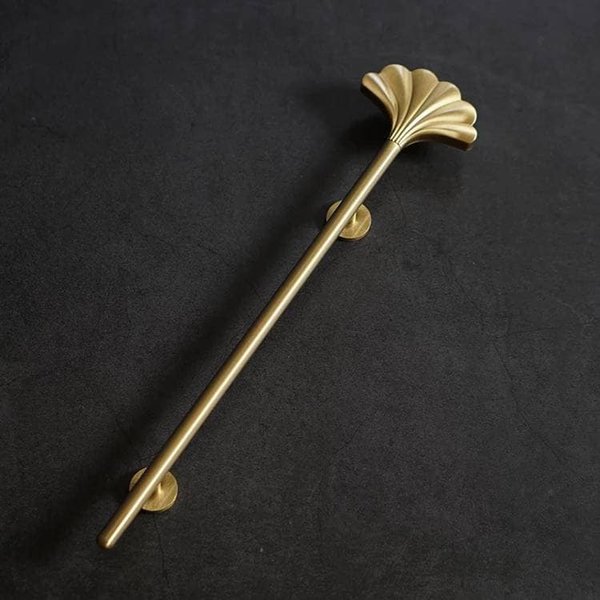 Gold cabinet bar handle with art nouveau style radiating fan pattern/long drawer pull/wardrobe door handle/home improvement/door handle