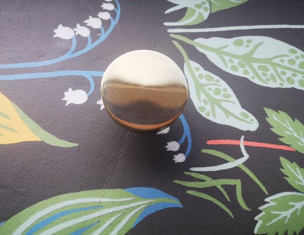 Round shiny gold brass cabinet handle/button shaped shiny gold cabinet pull/classic shiny gold door knob/gold furniture hardware/IKEA hack