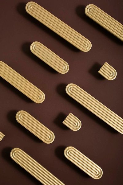 Gold brass retro pattern bar handle/gold brass bar handle/gold echo pattern drawer pull/kitchen furniture hardware/mid century modern style