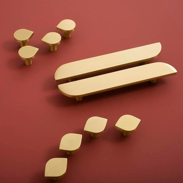 Gold brass geometric shape bar handle and knobs/modern gold gold brass hardware/gold brass  drawer pull/Gold kitchen hardware/mcm hardware